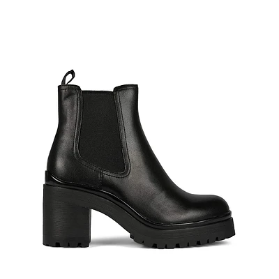 Escob Leather Block-Heel Lug-Sole Chelsea Boots