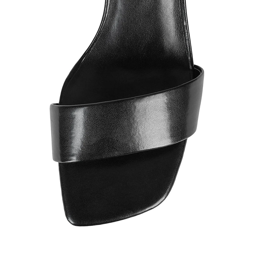 Adapt Block-Heel Leather Dress Sandals