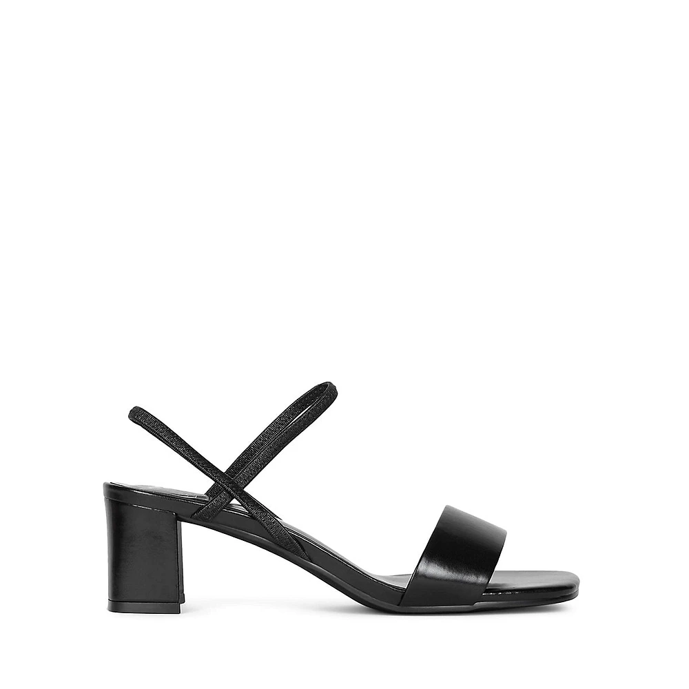 Adapt Block-Heel Leather Dress Sandals