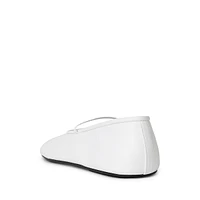 Dancerina Cheetah-Print Leather Mary-Jane Ballet Flats