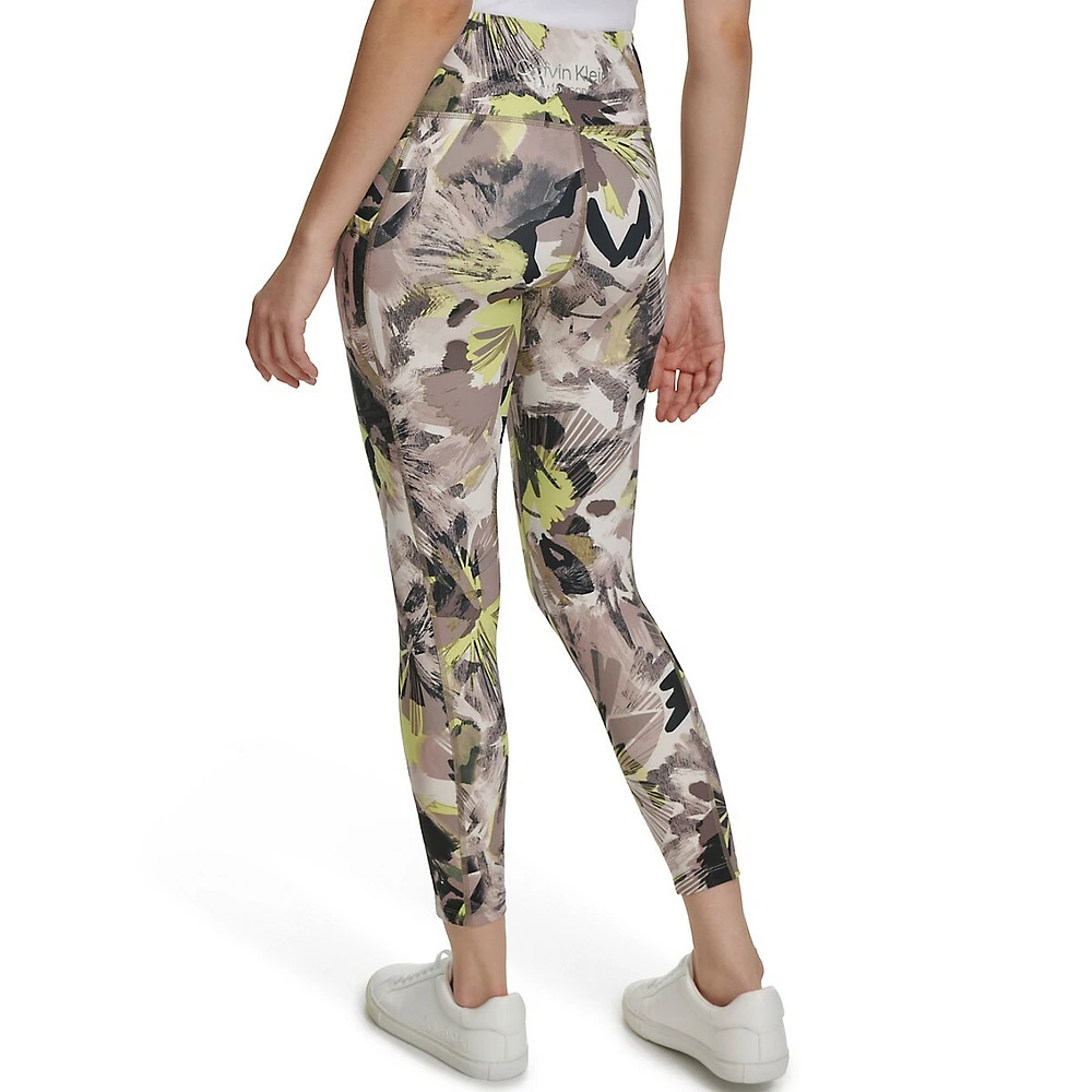 Printed High-Waist Cropped Tights