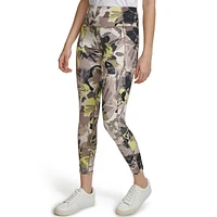 Printed High-Waist Cropped Tights