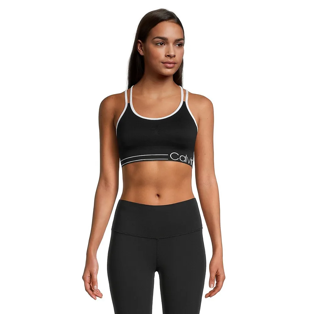 Calvin Klein Low Impact Ruched Sports Bra