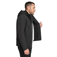 Veste softshell à capuche doublée de fausse peau mouton