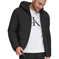 Hooded Stretch Puffer Jacket