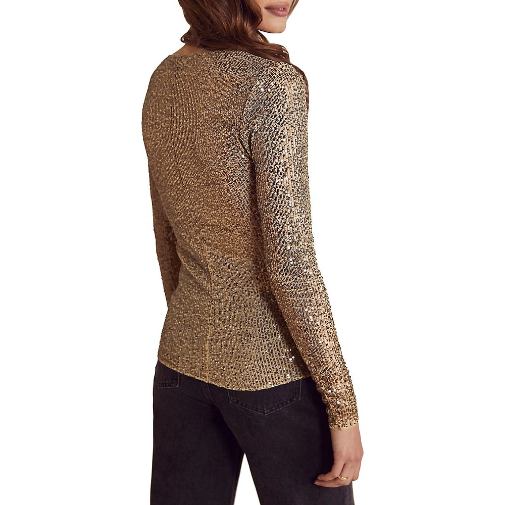 Gold Rush Sequin Top