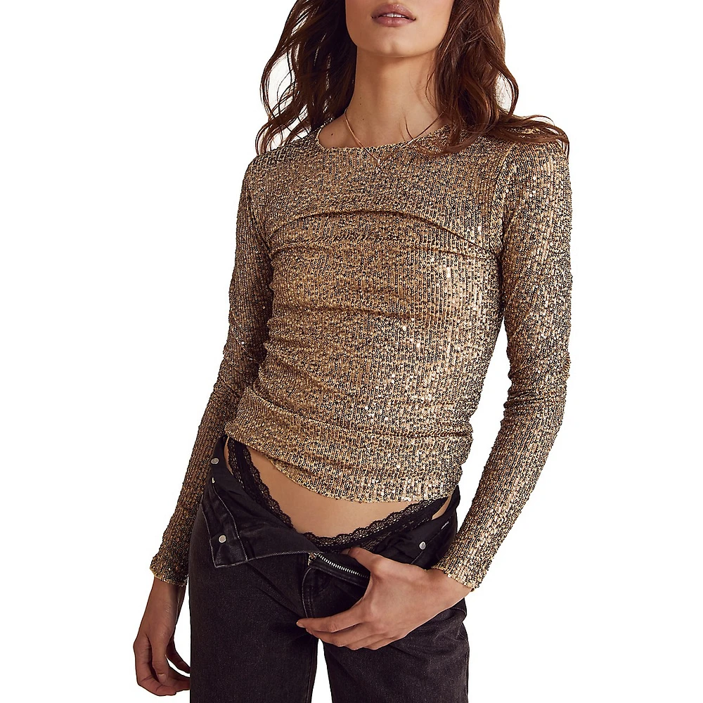 Gold Rush Sequin Top
