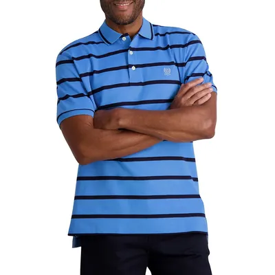 Striped Interlock Jersey Polo Shirt
