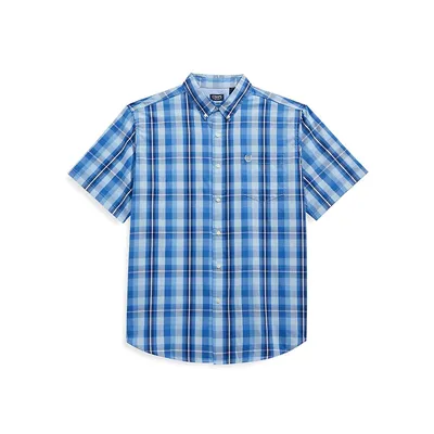 Big & Tall Short-Sleeve Easy-Care Woven Shirt