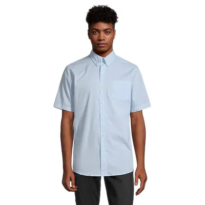 Short-Sleeve Stretch Woven Shirt