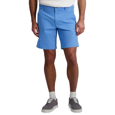 Flat-Front Stretch Twill Shorts