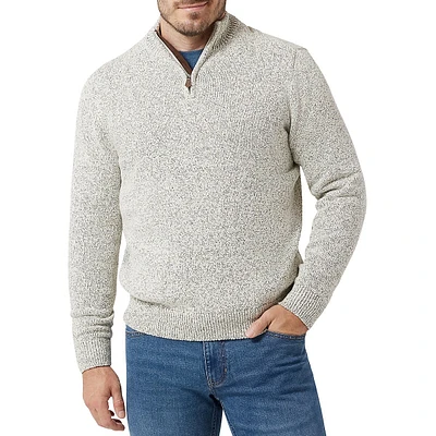 Quarter-Zip Twist-Knit Sweater