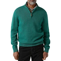 Quarter-Zip Twist-Knit Sweater
