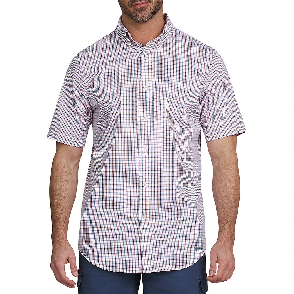 Stretch EZCare Short-Sleeve Print Shirt