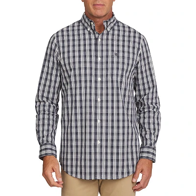 Check Stretch-Woven Button-Down Shirt