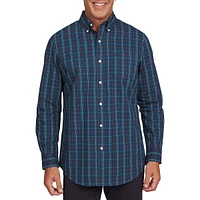 Check Stretch-Woven Button-Down Shirt