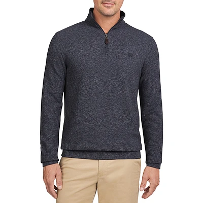 Quarter-Zip Marled Knit Sweater