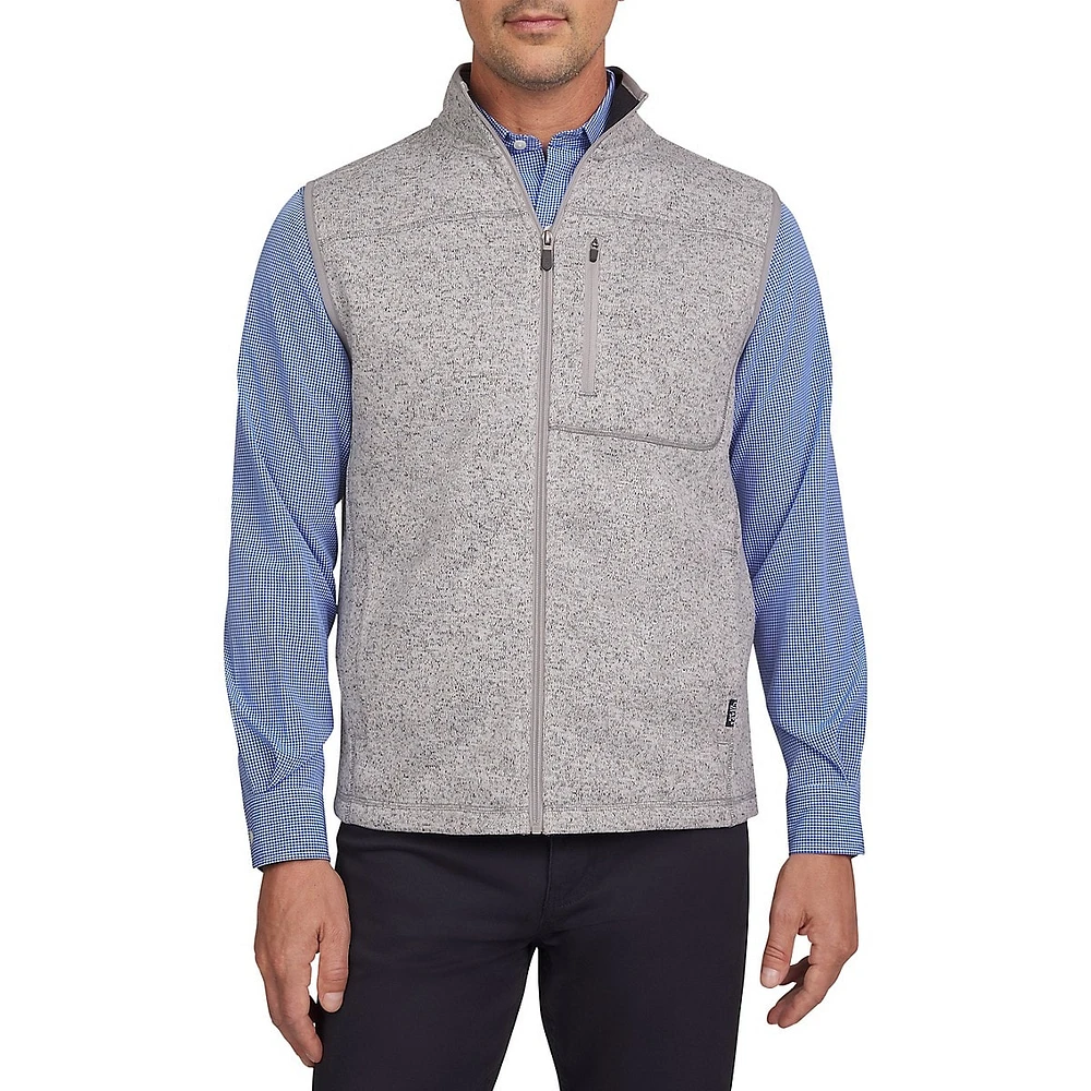 Front-Zip Knit Vest