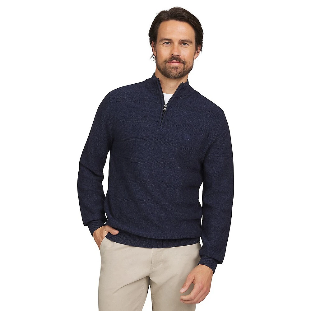 Quarter-Zip Cotton Sweater