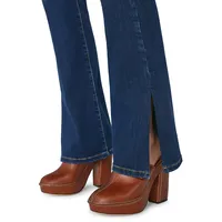 Le Mini Boot Outseam-Slit Bootcut Jeans