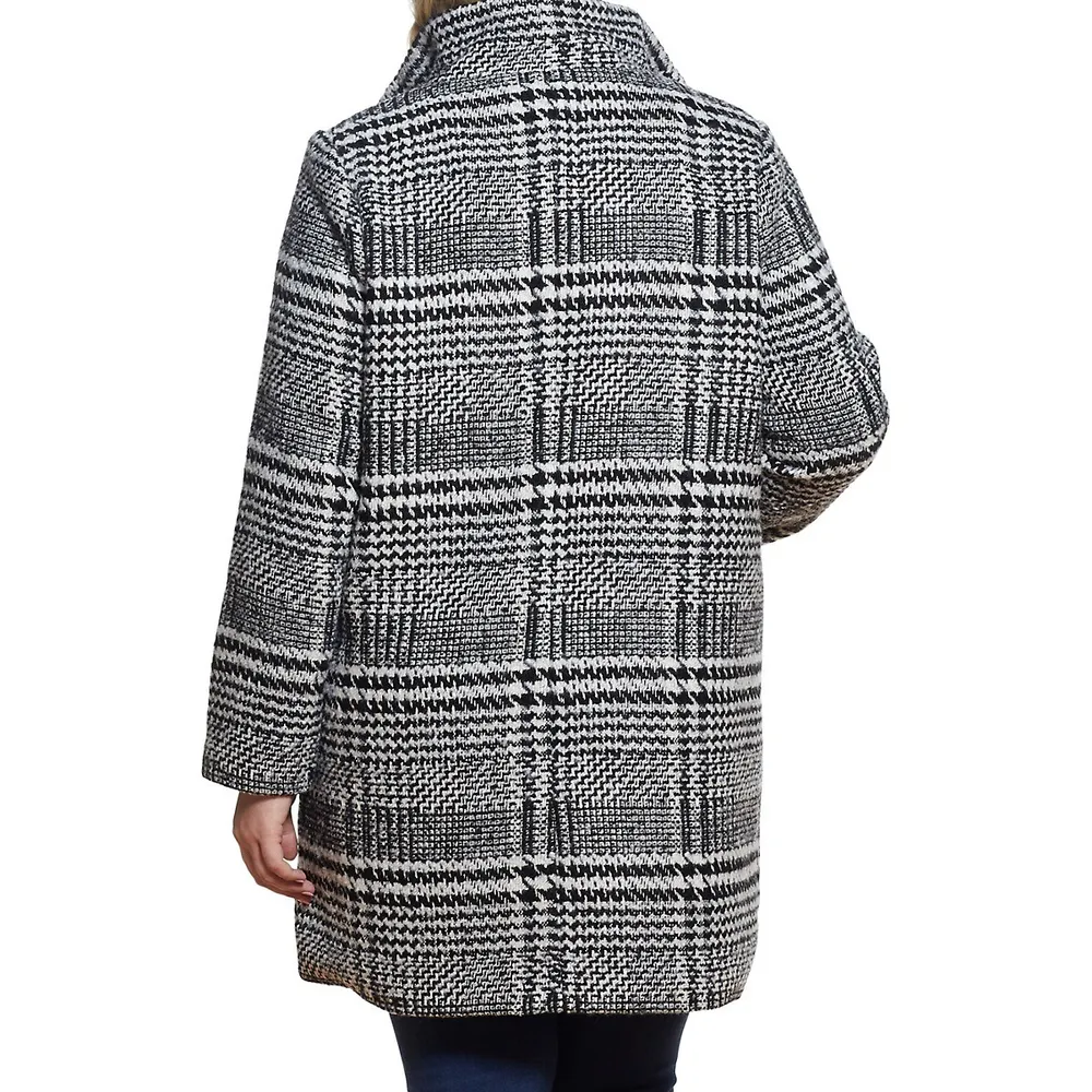 Plus Weatherproof Wool-Blend Modern Topper Coat
