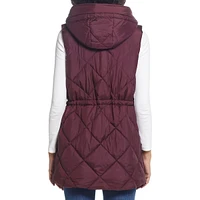 Quilted Hooded Puffer Walker Vest