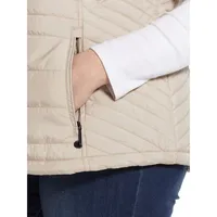Plus Stand-Collar Quilted Vest
