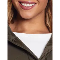 Plus Loose-Fit Quilted Hooded Walker Jacket