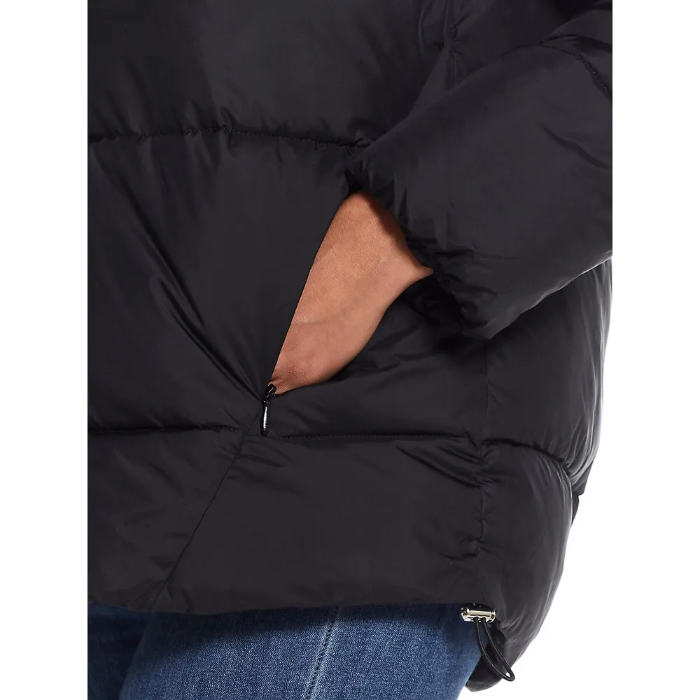 Detachable-Hood Weatherproof Puffer Jacket