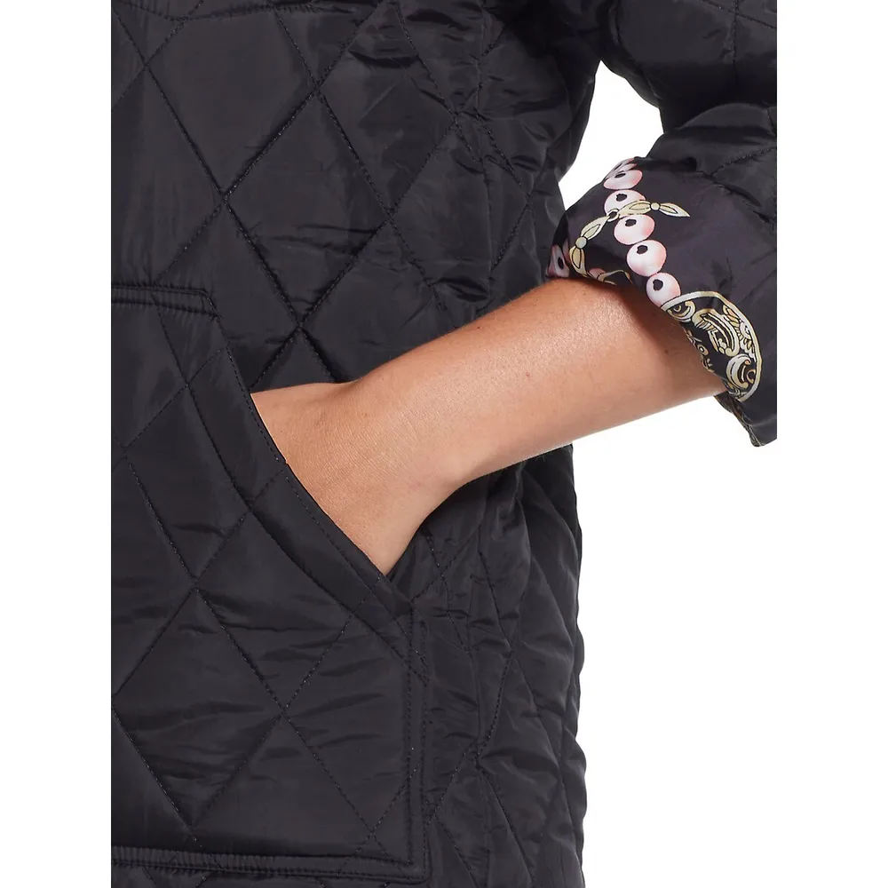 Diamond-Quilted Shacket