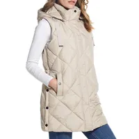 Hooded Longline Quilt Vest