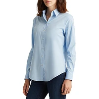 No-Iron Stretch-Cotton Button-Down Shirt