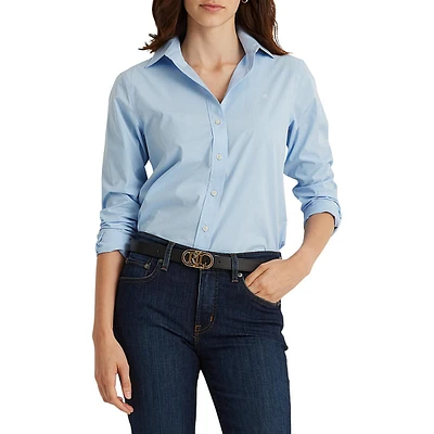 No-Iron Stretch-Cotton Button-Down Shirt