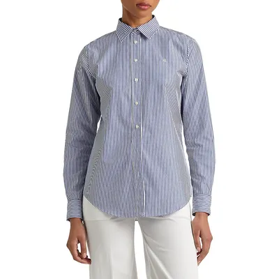 No-Iron Striped Button-Down Shirt