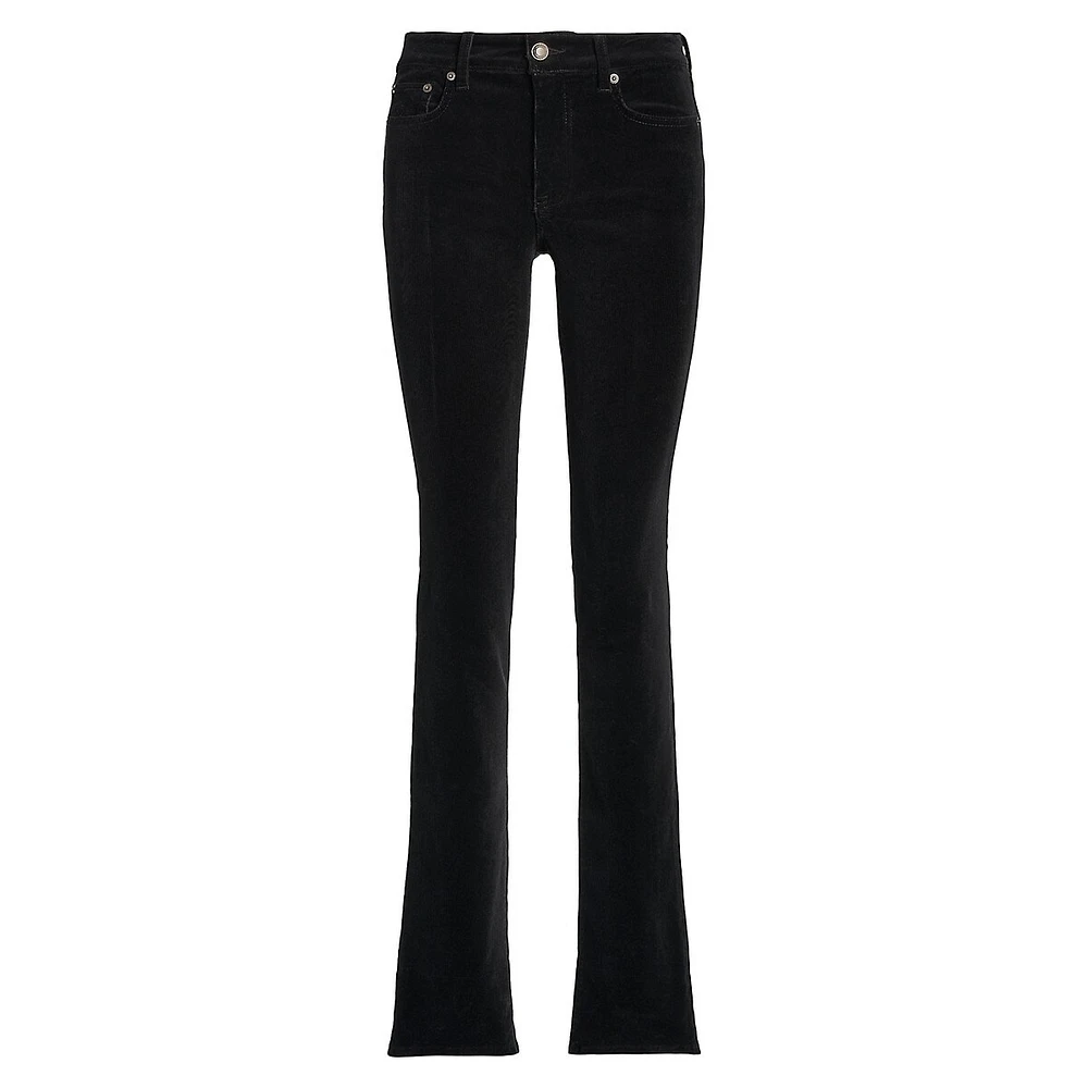 Mid-Rise Straight-Leg Corduroy Jeans