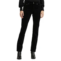 Mid-Rise Straight-Leg Corduroy Jeans