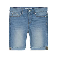 Girl's Cut-Off Denim Bermuda Shorts