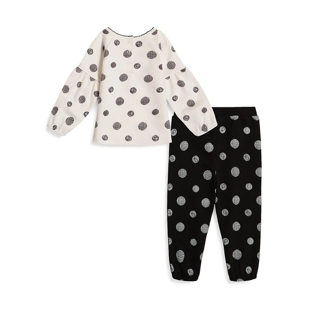 Ensemble haut et pantalon à imprimé pour bébé fille, deux pièces