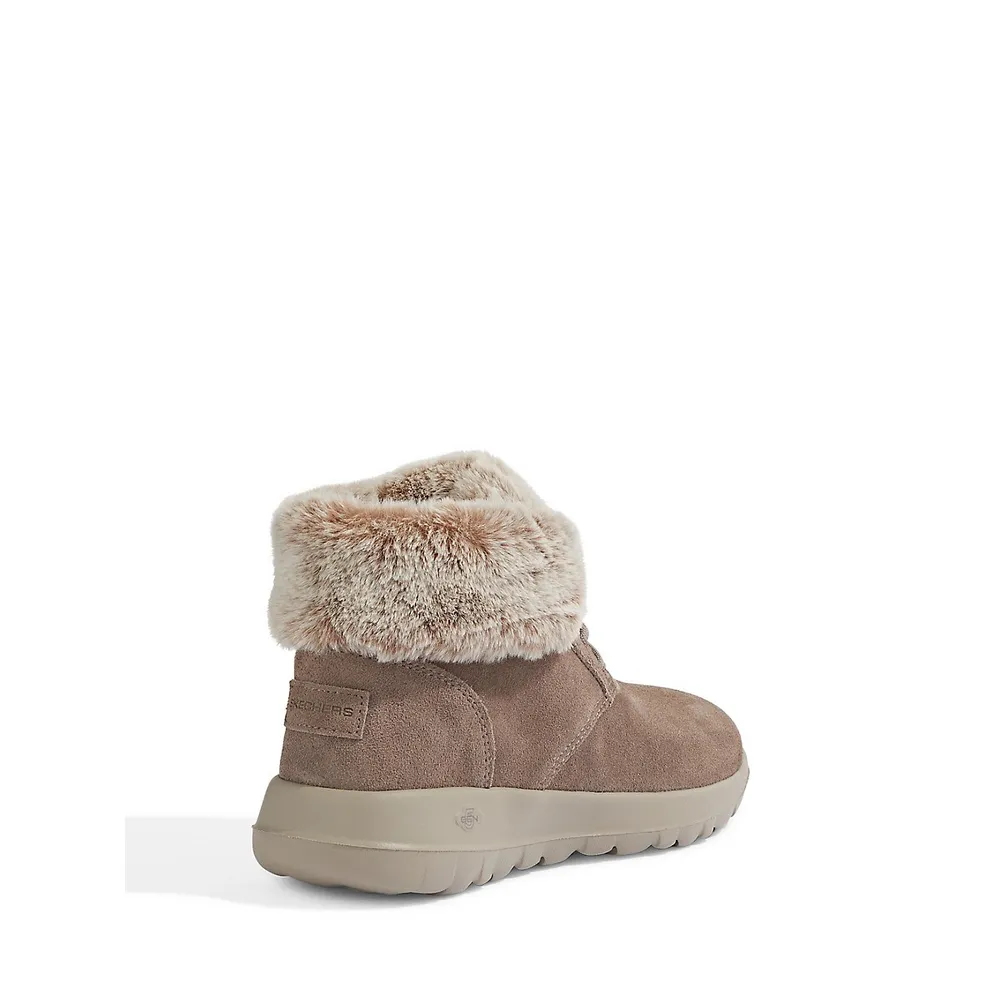 On-The-Go Joy Faux Fur Collar Ankle Boots