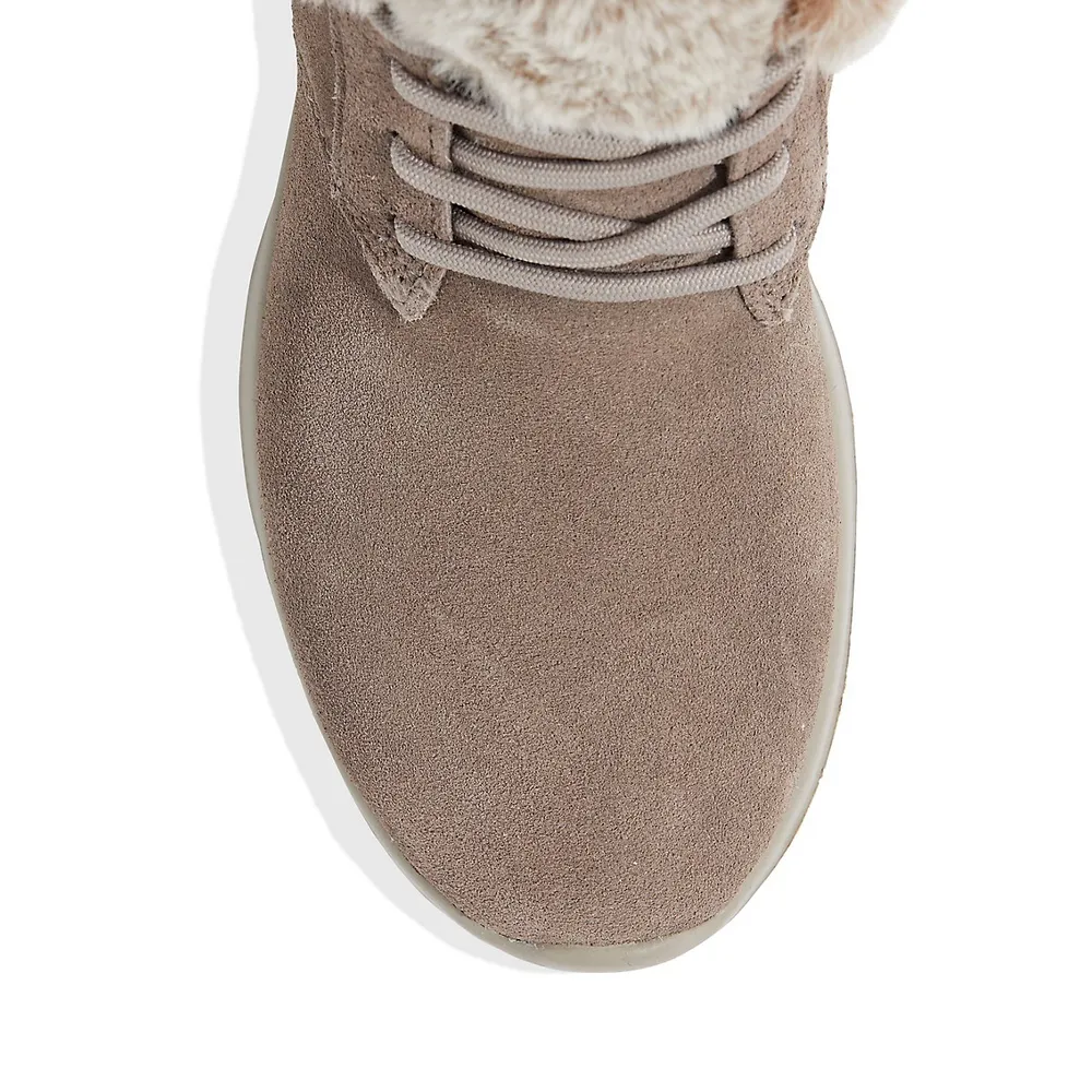 On-The-Go Joy Faux Fur Collar Ankle Boots