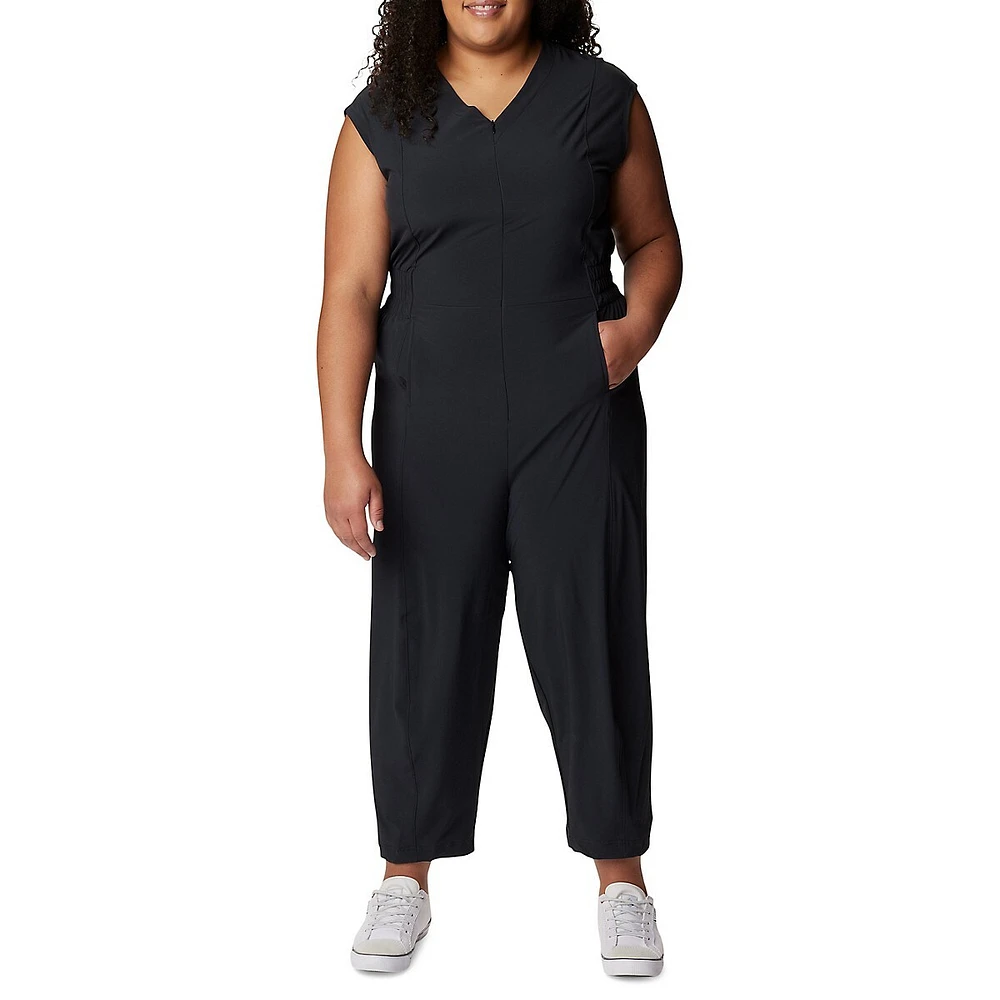 Plus Boundless Beauty Zip-Front Omni-Shield Jumpsuit