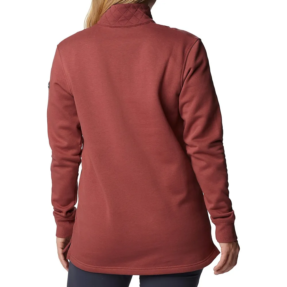 Columbia Lodge Quilting-Detailed Quarter-Zip Popover