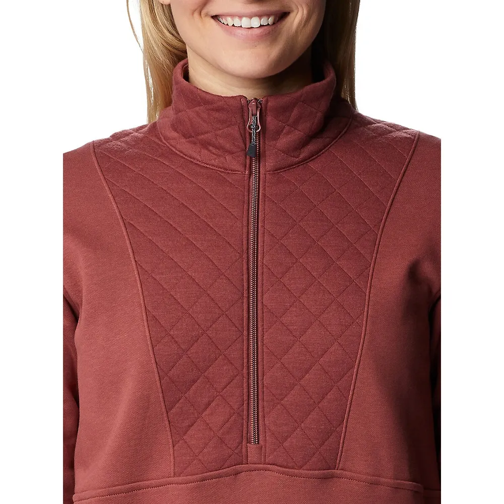 Columbia Lodge Quilting-Detailed Quarter-Zip Popover