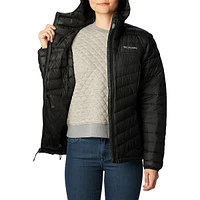 Westridge Hooded Duck Down Chevron-Quilted Jacket
