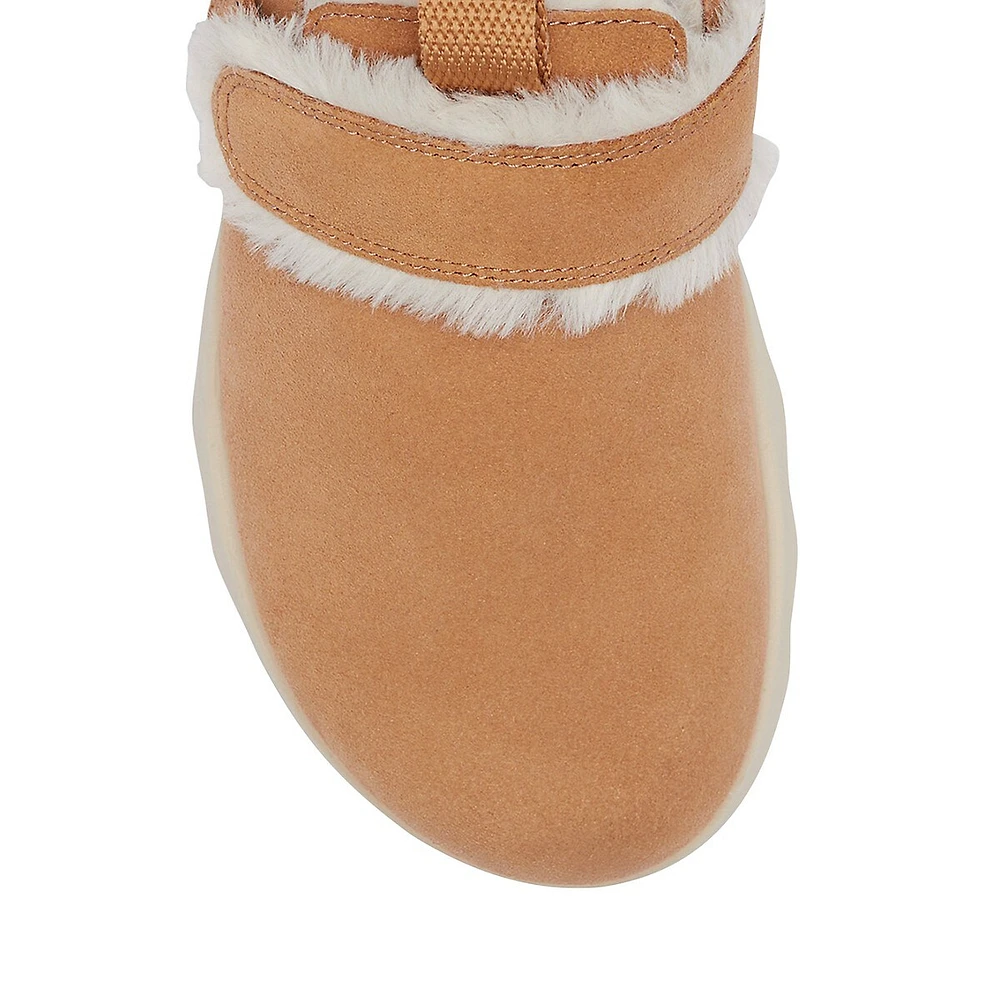 Women's Viibe Suede & Faux Shearling Cozy Clog