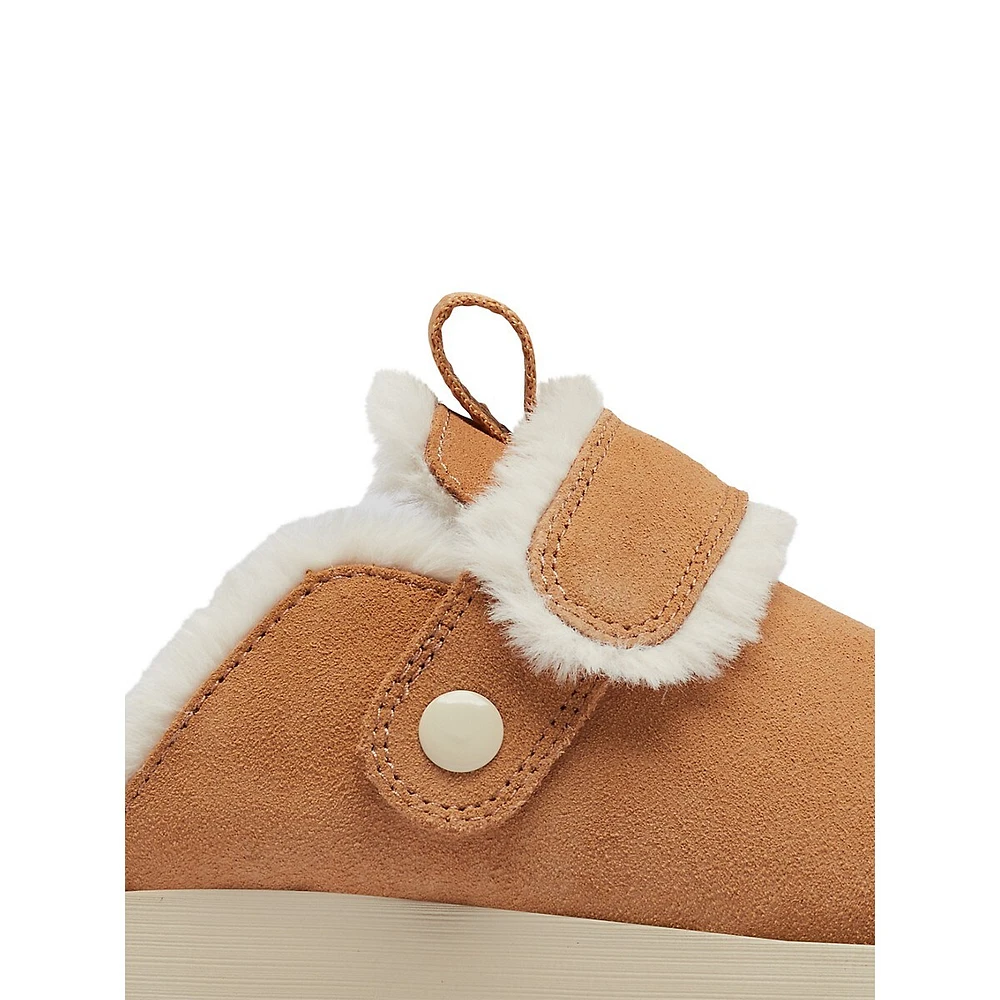 Women's Viibe Suede & Faux Shearling Cozy Clog