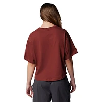 Painted Peak Mesh-Pocket Cropped T-Shirt