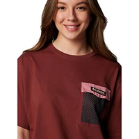 Painted Peak Mesh-Pocket Cropped T-Shirt