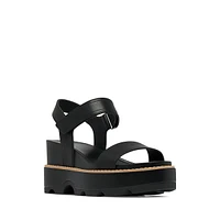 Women's Joanie IV Y-Strap Leather Wedge Sandals