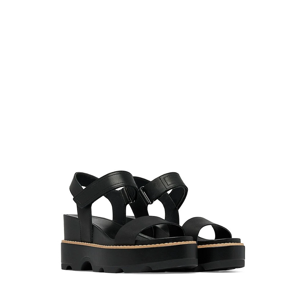 Women's Joanie IV Y-Strap Leather Wedge Sandals
